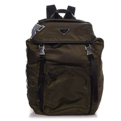 Prada Tessuto Nylon Letteri Double Buckle Backpack Mimetico 1 of 10