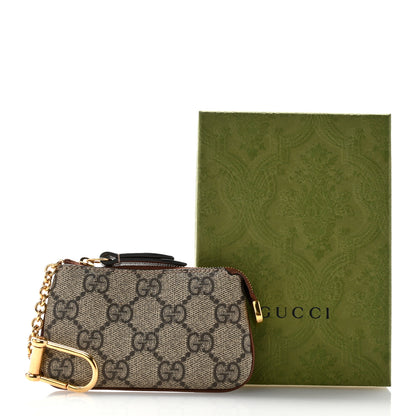 Gucci GG Supreme Monogram Key Case Beige Ebony Cuir 8 of 8