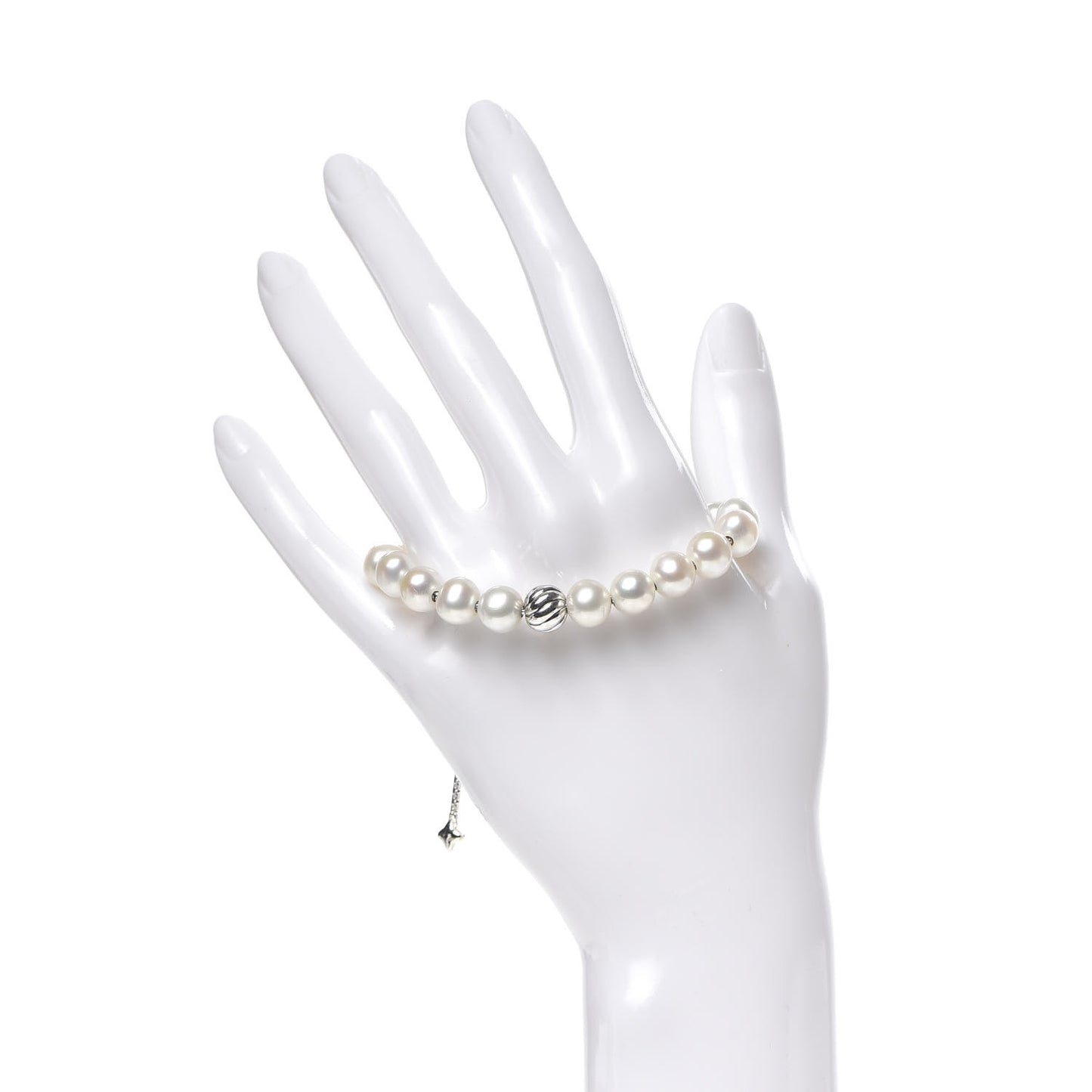Sterling Silver Pearl 8mm Spiritual Bead Bracelet
