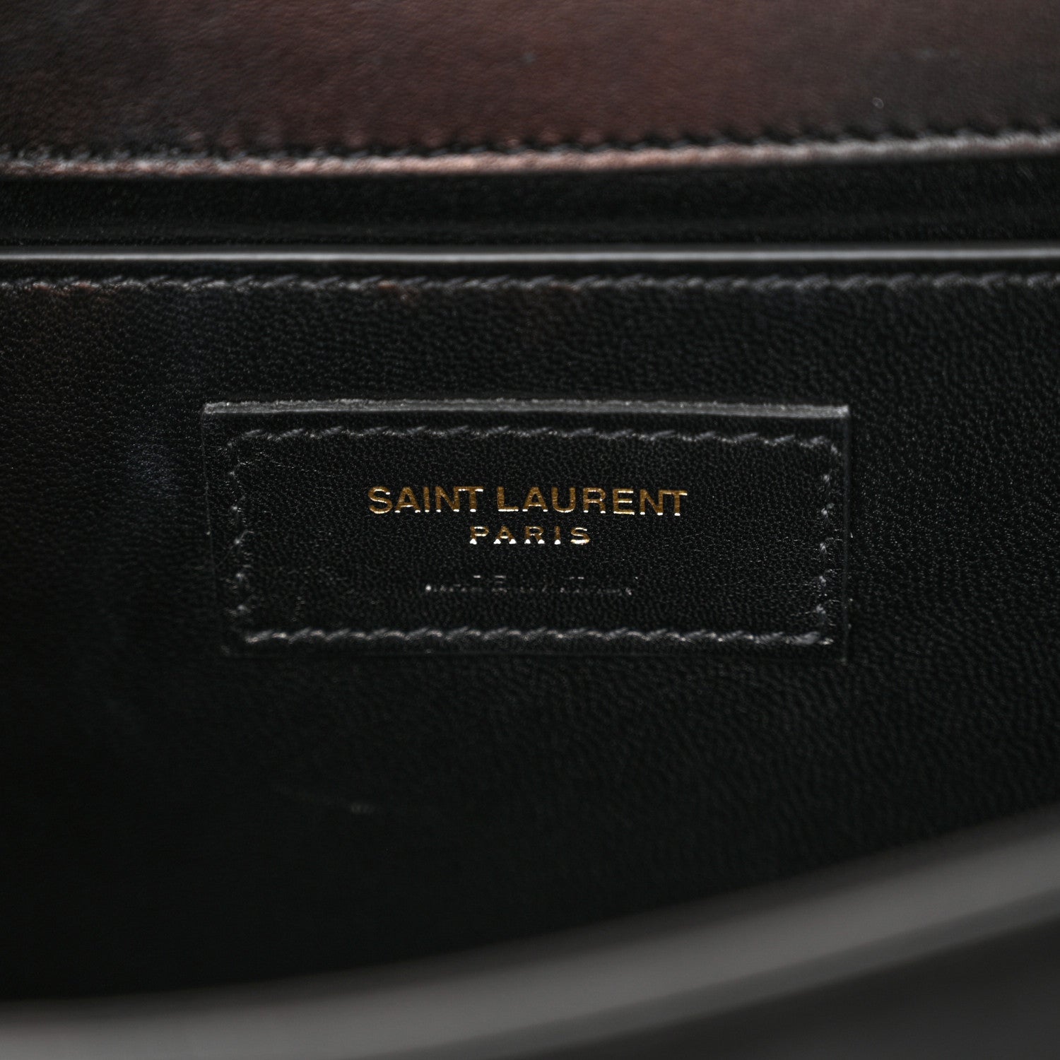 Saint Laurent Suede Embroidered Birds Monogram Chain Wallet Black 6 of 17