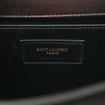 Saint Laurent Suede Embroidered Birds Monogram Chain Wallet Black 6 of 17