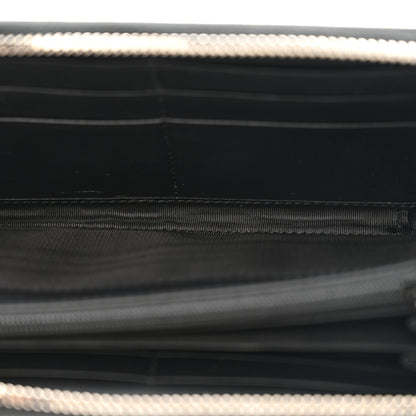 Gucci GG Supreme Monogram Kingsnake Zip Around Wallet Black Grey 5 of 9