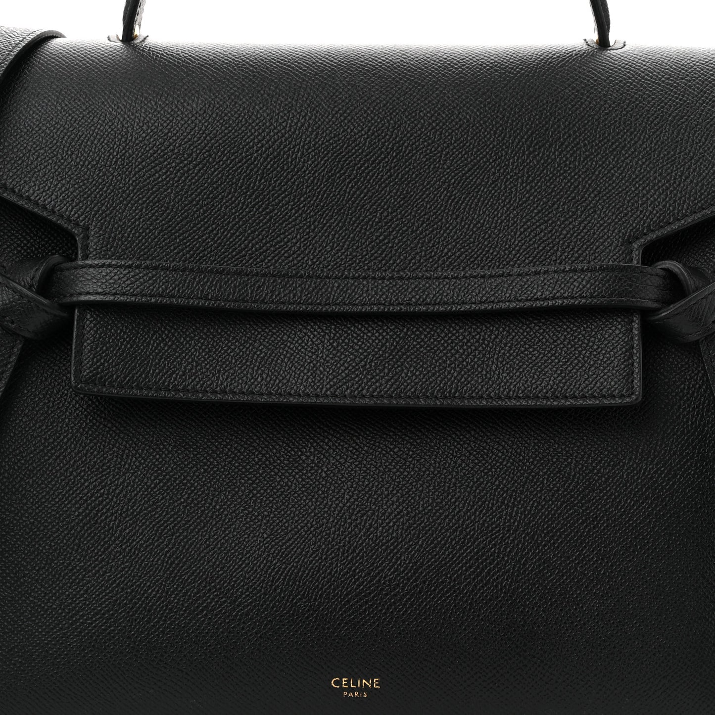 Grained Calfskin Mini Belt Bag Black