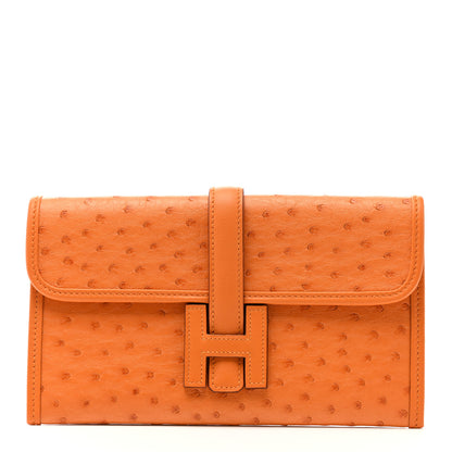 Hermes Ostrich Jige Duo Clutch 2 of 7