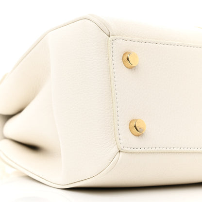 Celine Grained Calfskin Small 16 Top Handle Bag White 12 of 16