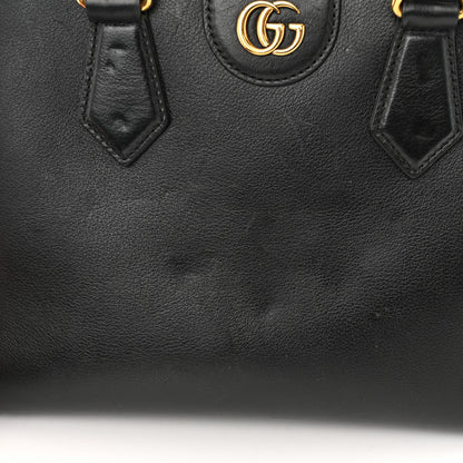 Gucci Calfskin Small Diana Tote Bag Black Yellow Fluo 13 of 16