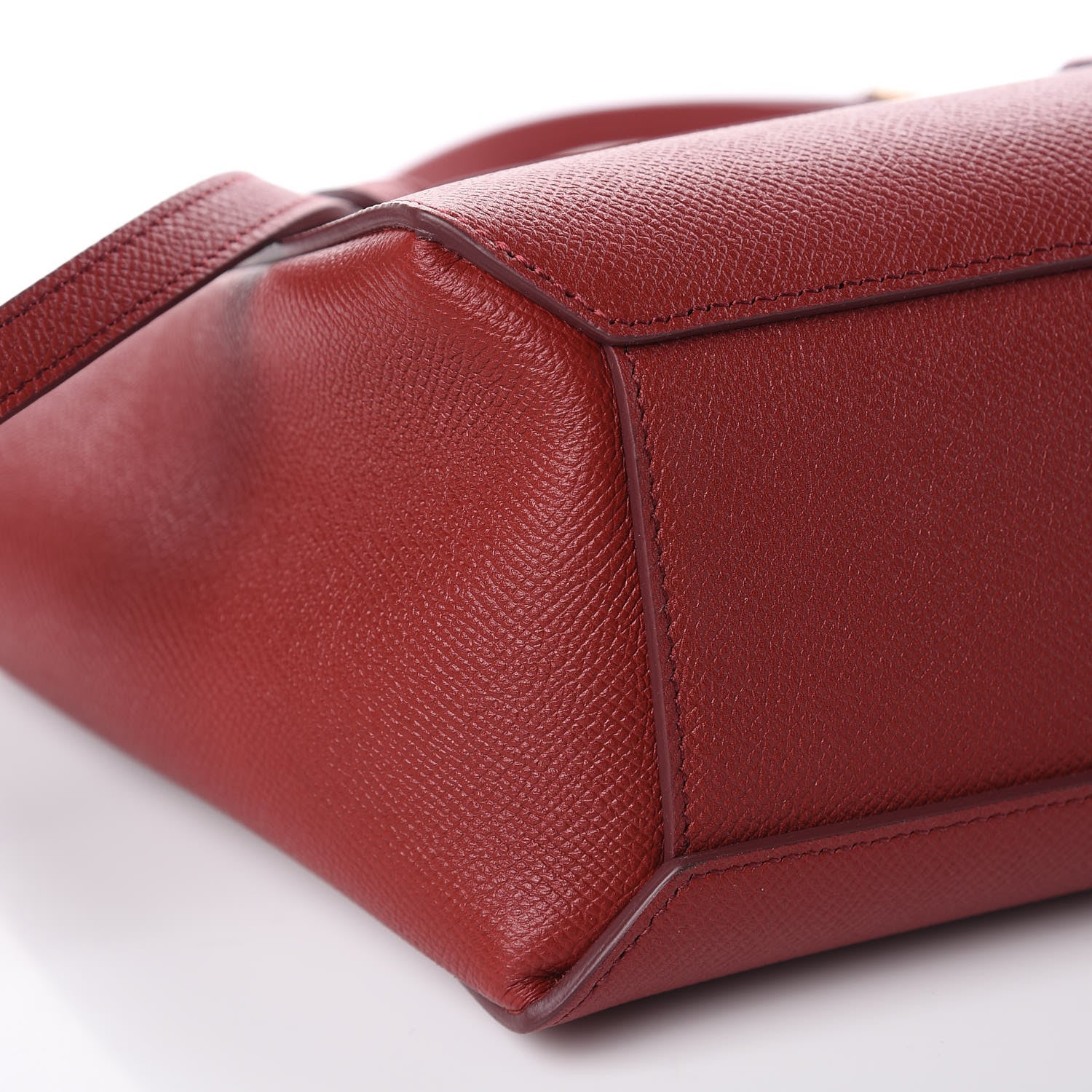 Celine Grained Calfskin Nano Belt Bag Ruby 7 of 8