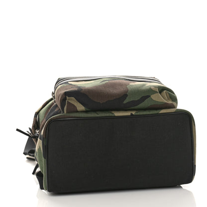Saint Laurent Canvas Camouflage Print Hunting Backpack Khaki 4 of 8
