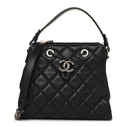 Chanel Caviar Quilted Small CC Bucket Bag Black 1 of 14