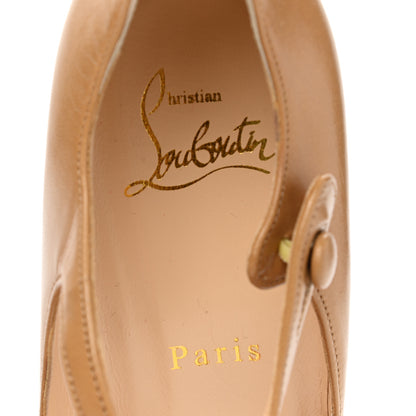 Christian Louboutin Nappa Mary Jane 85 Pumps 36.5 Beige 7 of 8