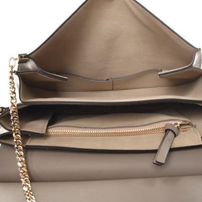 Chloe Calfskin Suede Medium Faye Shoulder Bag Motty Grey 5 of 7