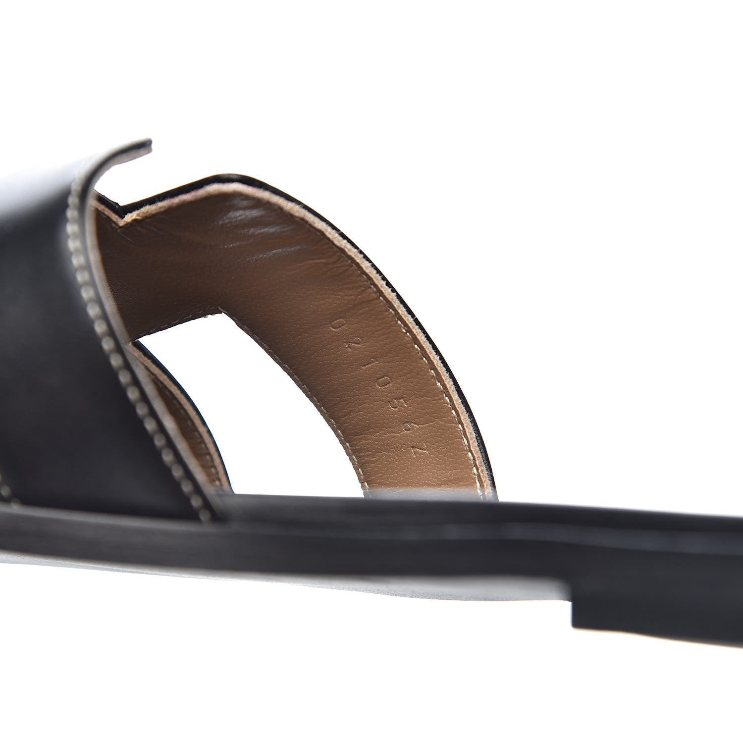 Hermes Box Calfskin Oran Sandals 39 Black 9 of 10
