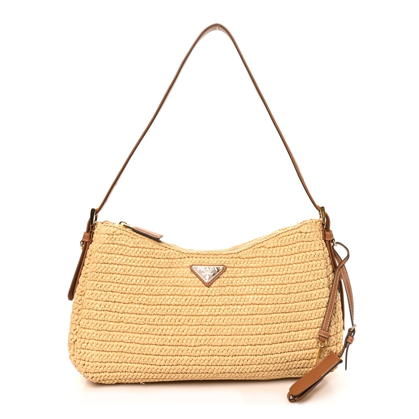 Yarn Raffia Effect Crochet Large Aimée Shoulder Bag Natural