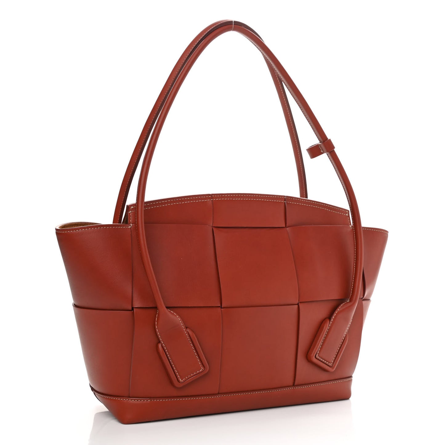 French Calfskin Maxi Intrecciato Medium Arco Red