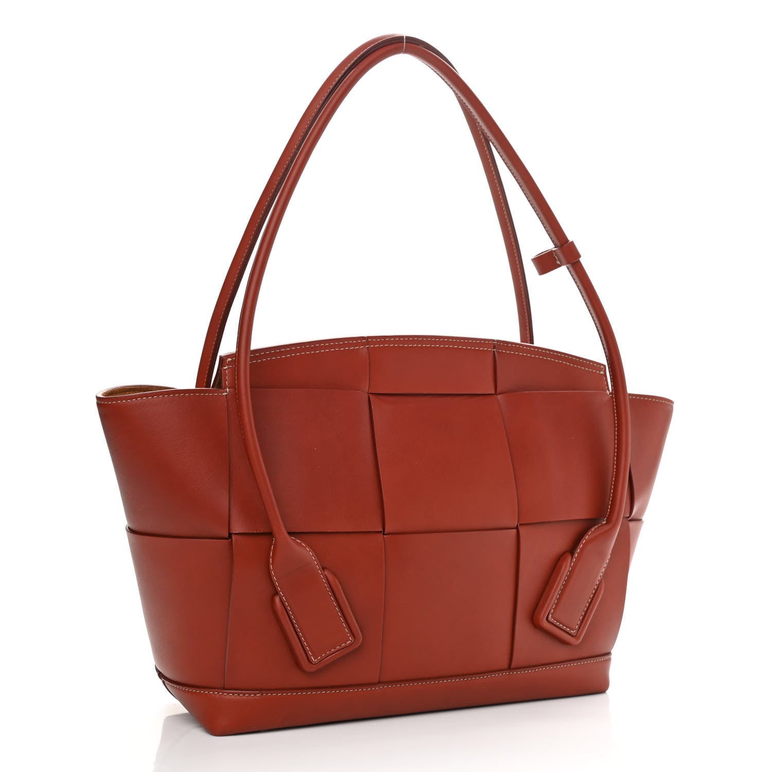 Bottega Veneta French Calfskin Maxi Intrecciato Medium Arco Red 3 of 9