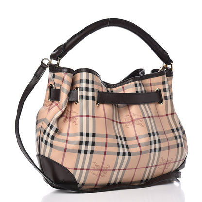Burberry Haymarket Check Medium Willenmore Hobo Chocolate 3 of 14