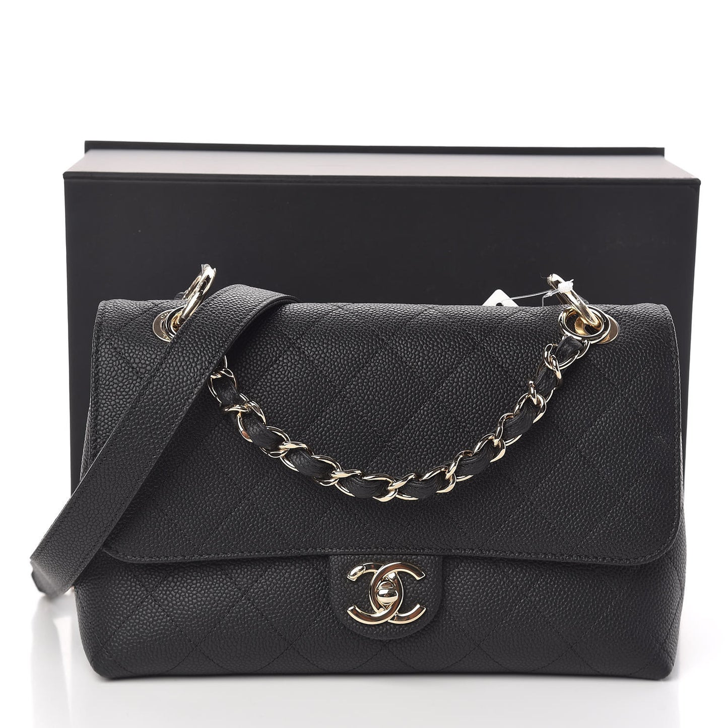 Caviar Quilted City Walk Flap Black