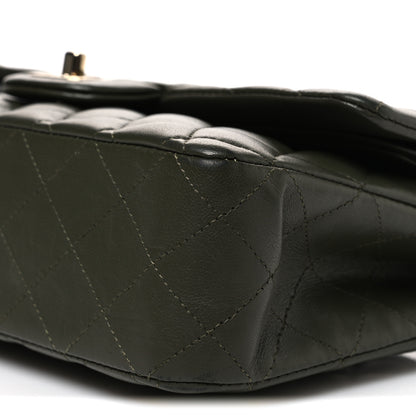 Chanel Lambskin Quilted Medium Double Flap Khaki 10 of 11