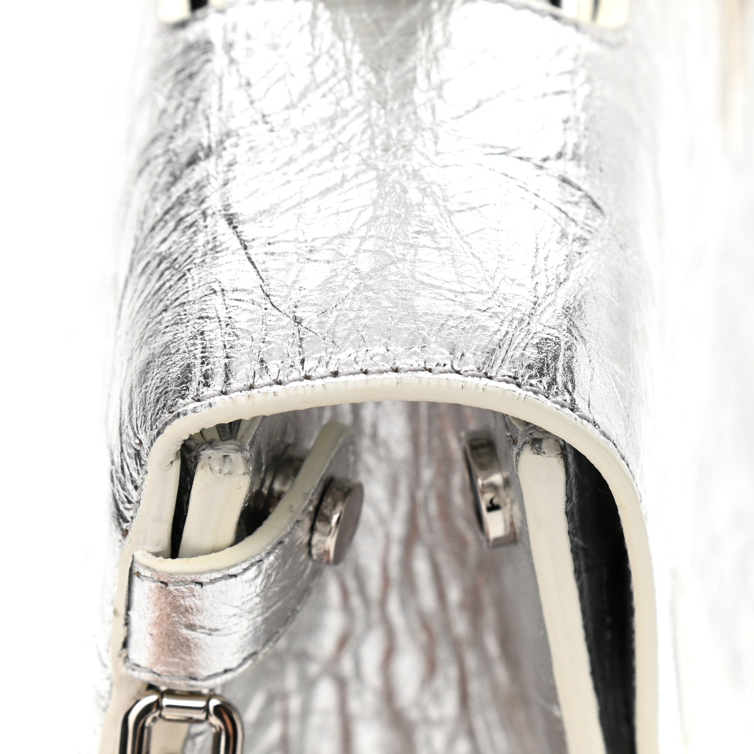 Christian Dior Metallic Calfskin Medium Diorever Flap Silver 11 of 15