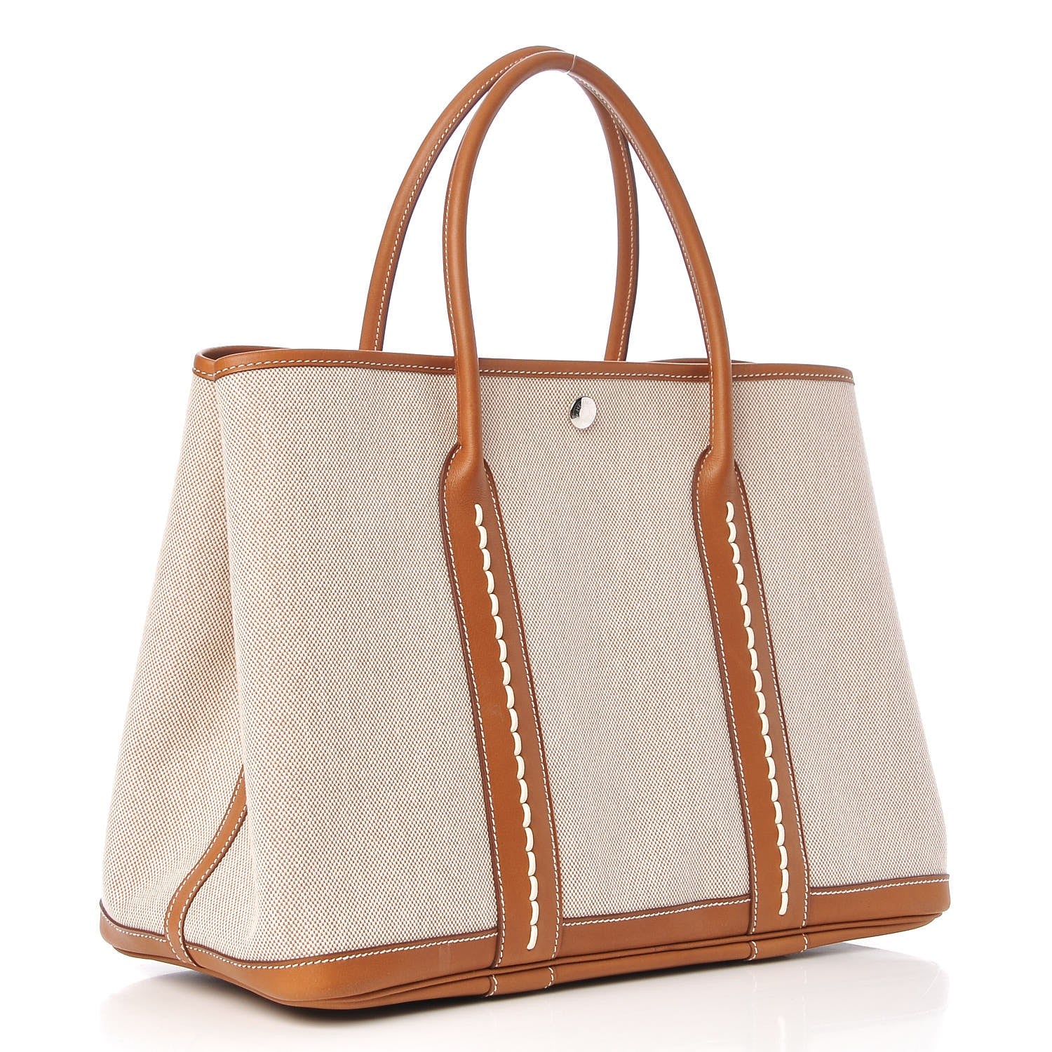 Hermes Barenia Toile Garden Party 36 MM Tote Ecru 3 of 10