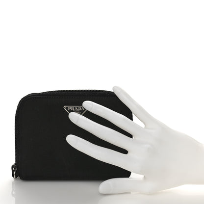 Prada Tessuto Nylon Compact Zip Around Wallet Black 2 of 10