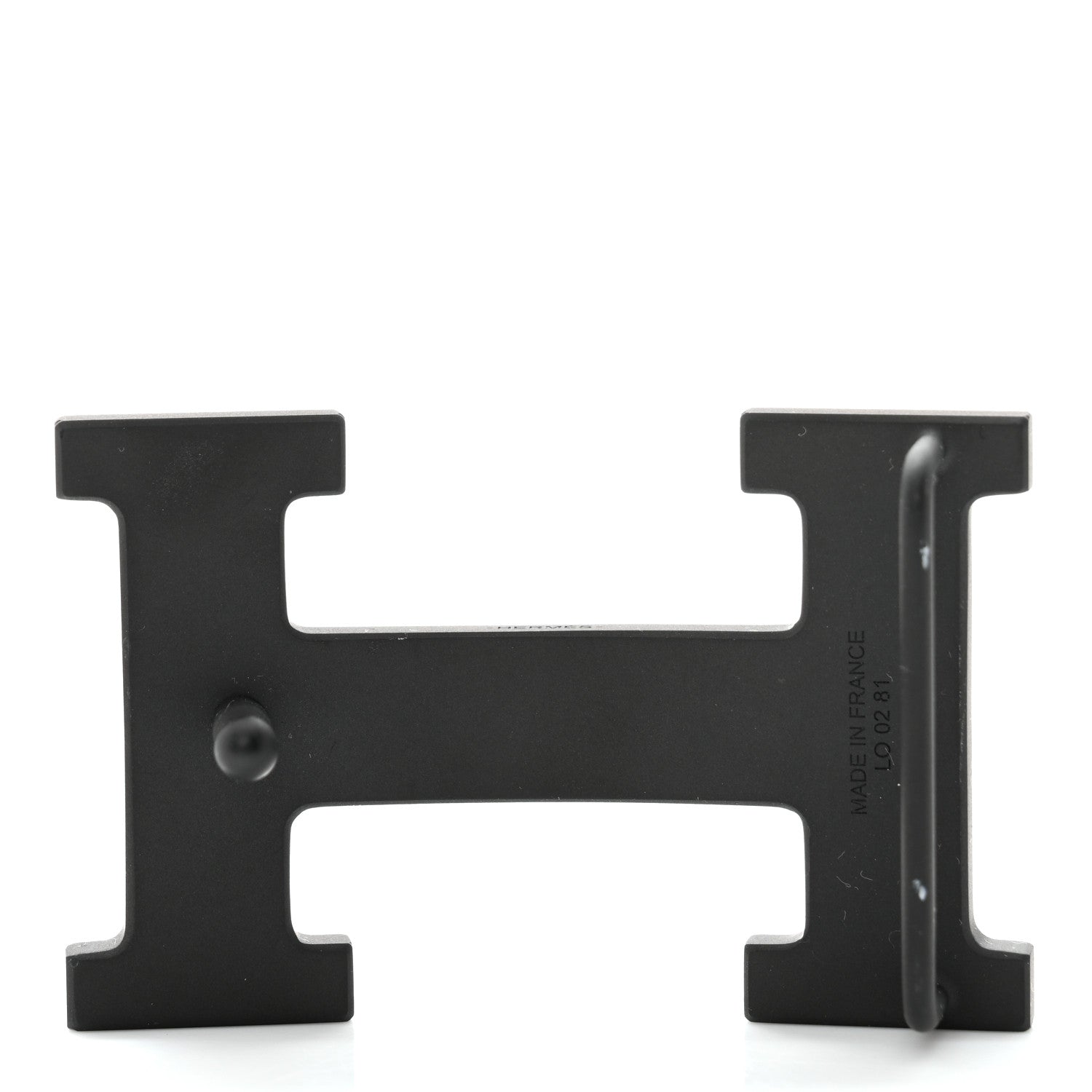 Hermes PVD Plated 32mm H Belt Buckle Black 2 of 3