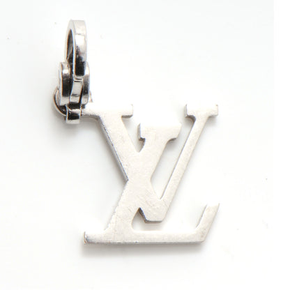 Louis Vuitton 18K White Gold LV Initiales Charm 1 of 2