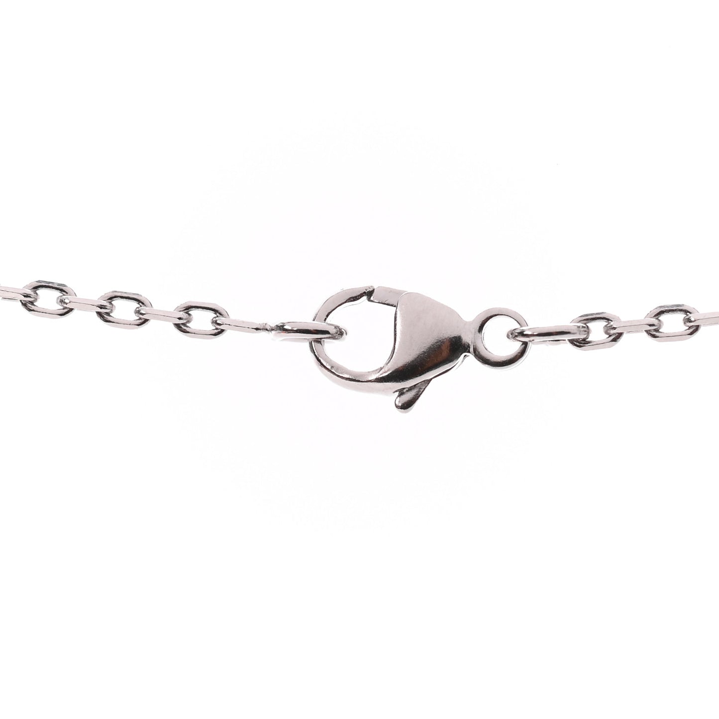 Lacquered Palladium Mini Pop H Pendant Necklace White