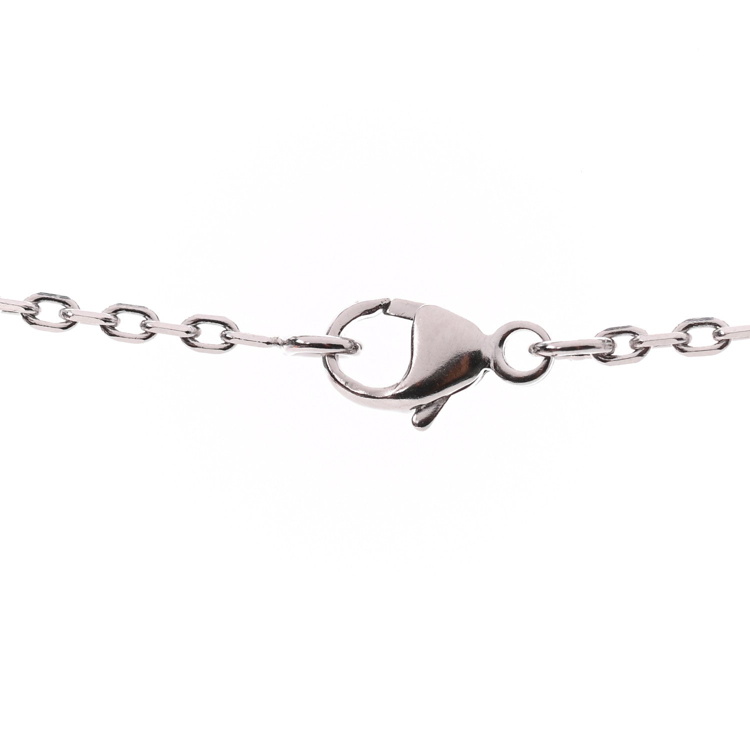 Hermes Lacquered Palladium Mini Pop H Pendant Necklace White 4 of 5