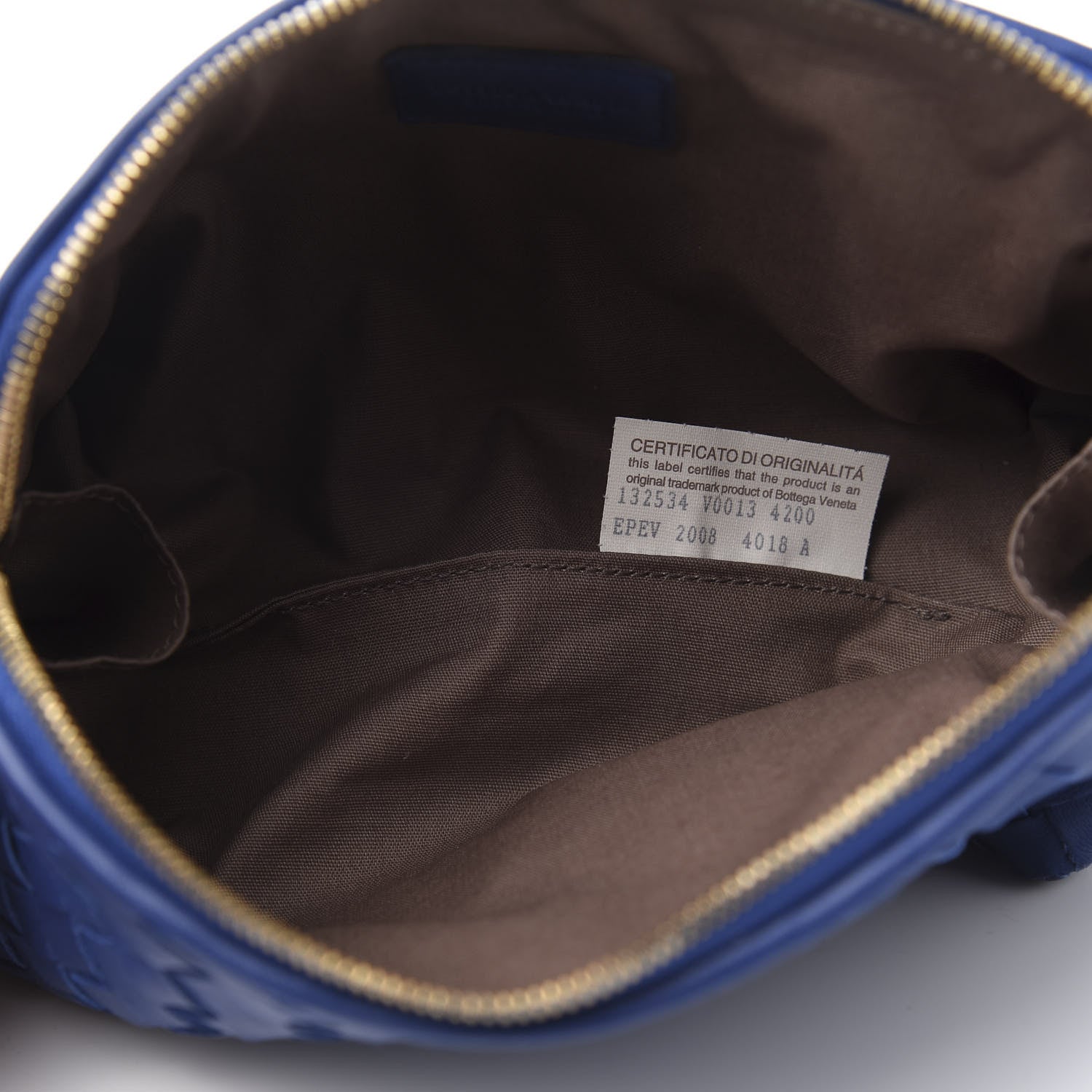 Bottega Veneta Nappa Intrecciato Cosmetic Pouch Royal Blue 5 of 10