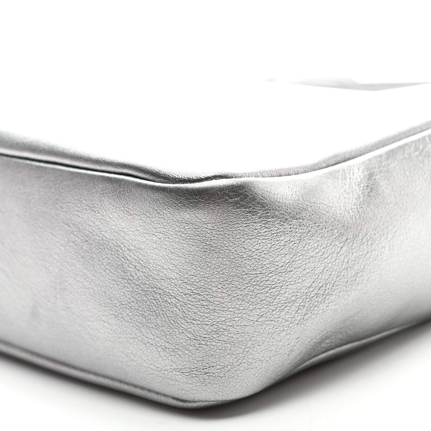 Saint Laurent Metallic Calfskin Monogram Small Lou Camera Bag Silver 9 of 10