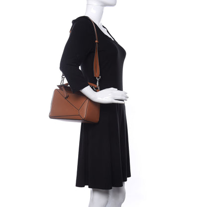 Loewe Calfskin Small Puzzle Bag Tan 2 of 8