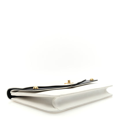 Chanel Calfskin Chevron Quilted Casual Trip Clutch White 4 of 9