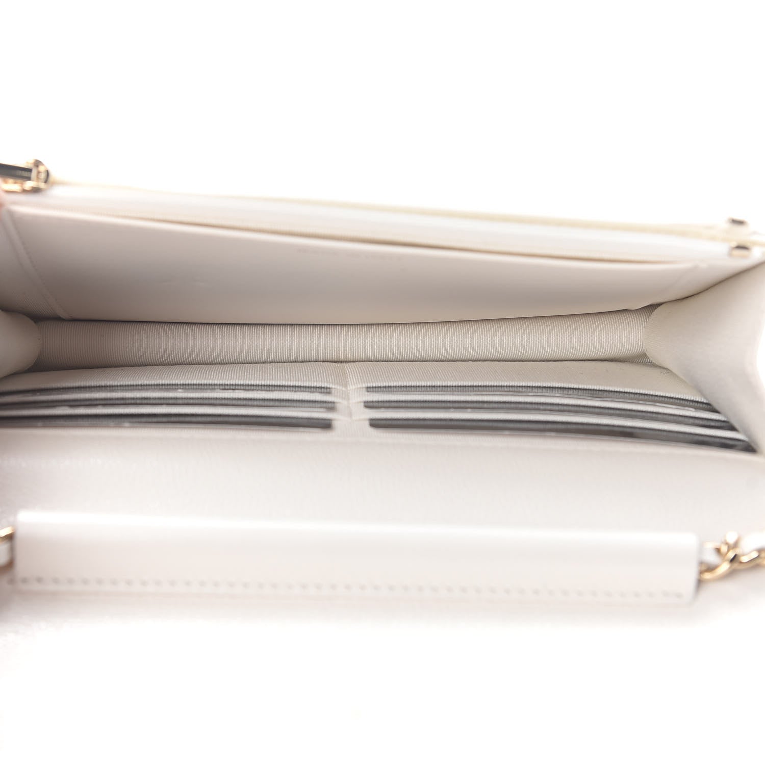 Chanel Caviar Quilted Wallet On Chain WOC White 5 of 10