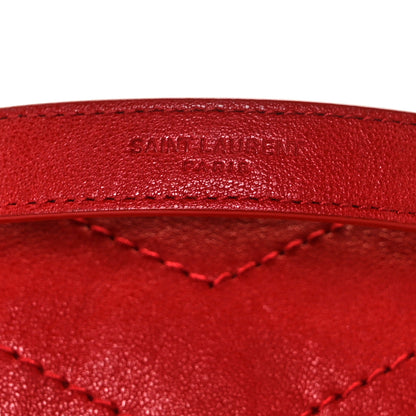 Saint Laurent Pebbled Lambskin Chevron Monogram Small Nolita Red 10 of 10