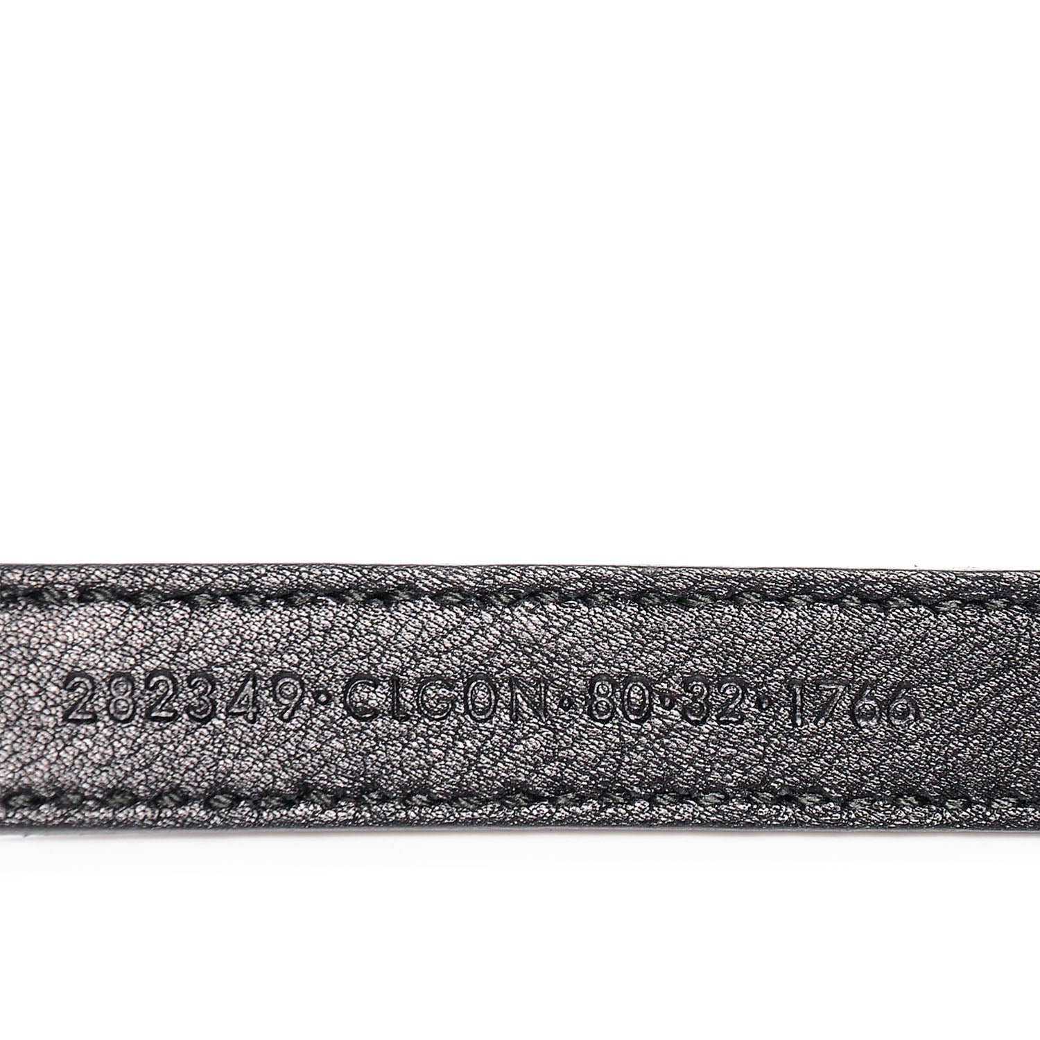 Gucci Leather Horsebit Thin Belt 80 32 Black 5 of 6