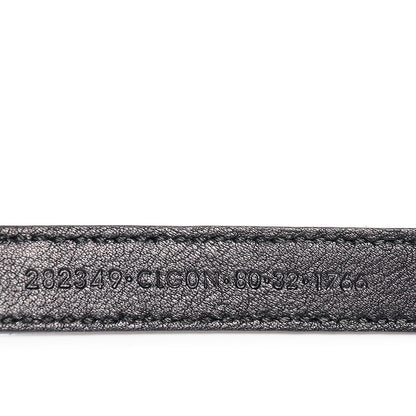 Gucci Leather Horsebit Thin Belt 80 32 Black 5 of 6