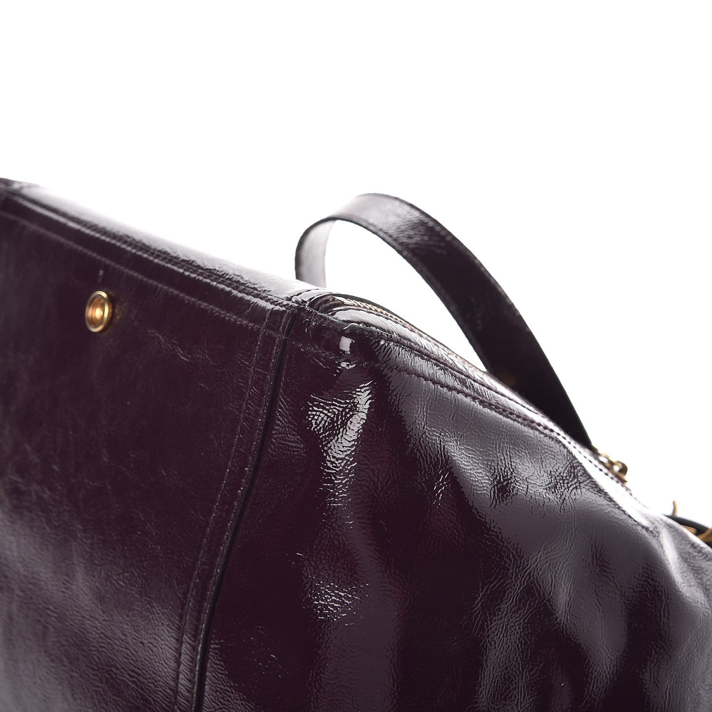 Patent Medium Downtown Tote Purple