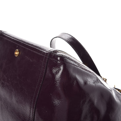 Saint Laurent Patent Medium Downtown Tote Purple 9 of 11