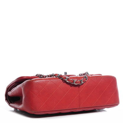 Chanel Caviar Jumbo Double Flap Dark Red 4 of 7