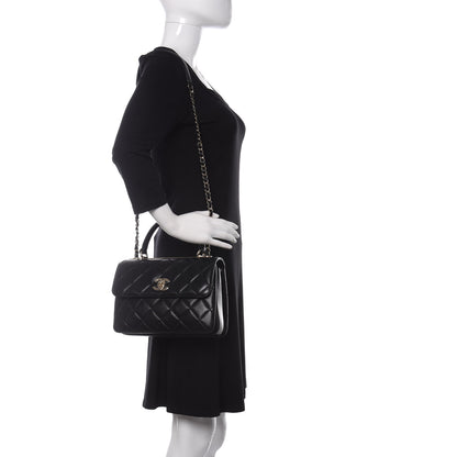 Chanel Lambskin Quilted Small Trendy CC Dual Handle Flap Bag Black 2 of 11