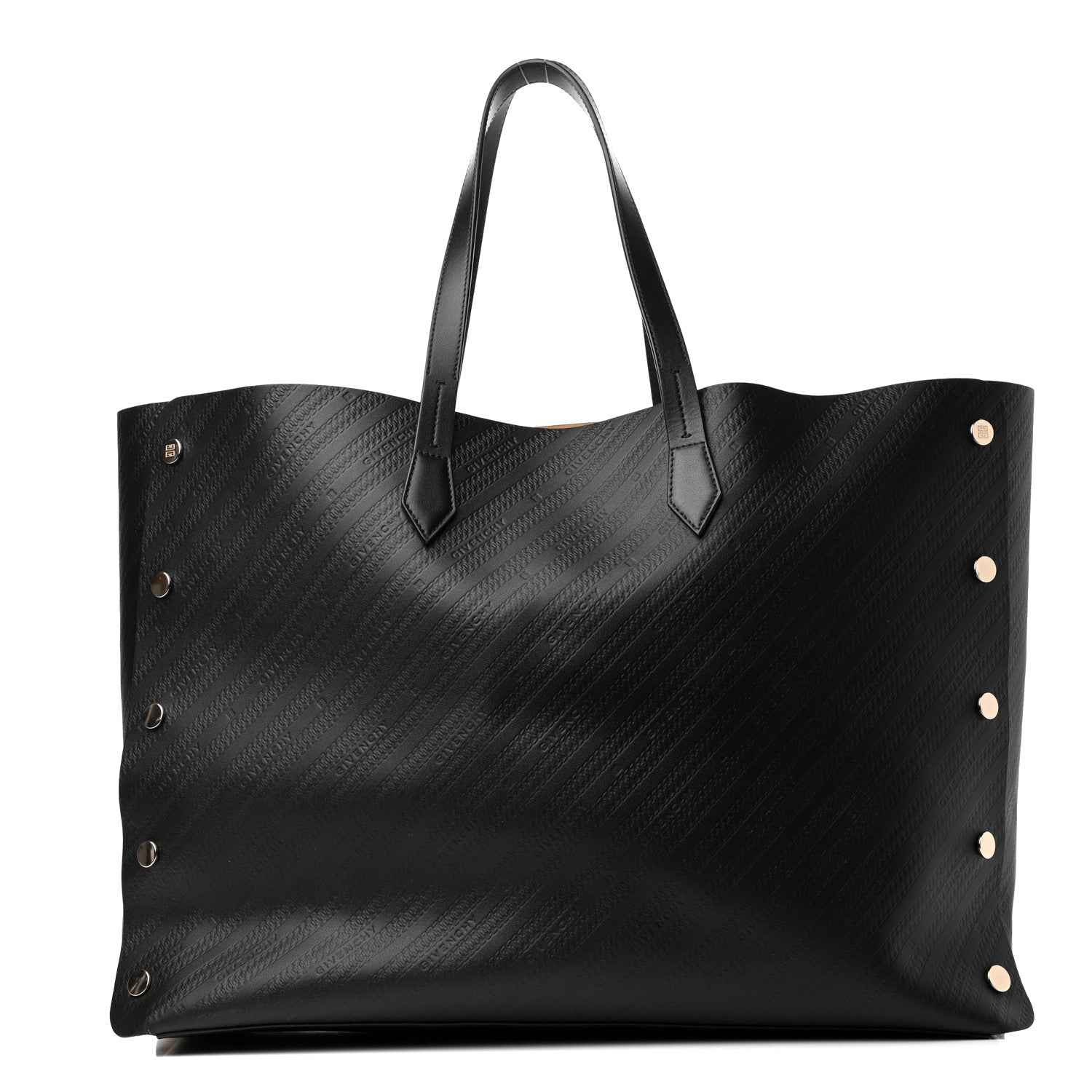 Givenchy Calfskin Chain Embossed Large Bond Shopper Tote Black 1 of 9