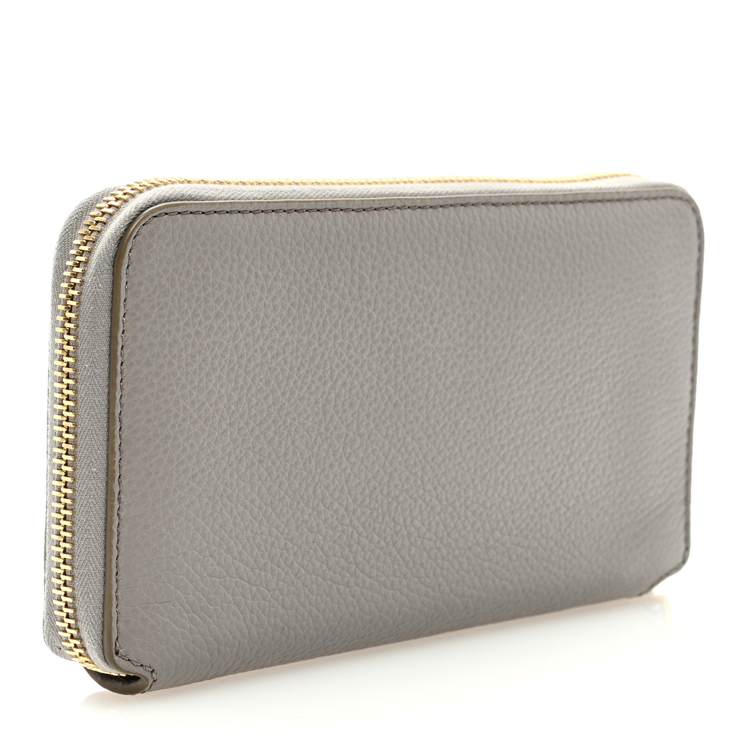Calfskin Marcie Long Zip Around Wallet Cashmere Grey