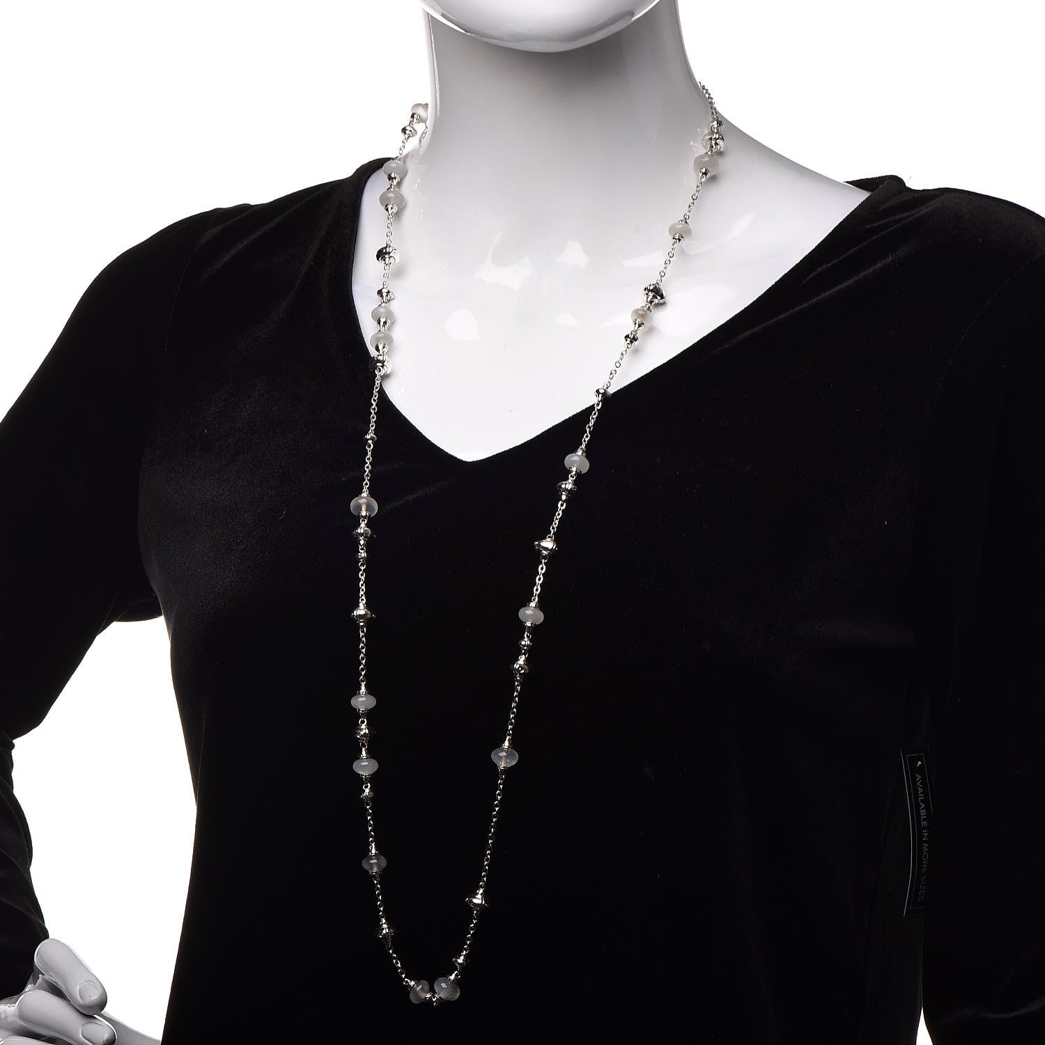 John Hardy Sterling Silver Moonstone Bamboo Sautoir Station Necklace 2 of 4