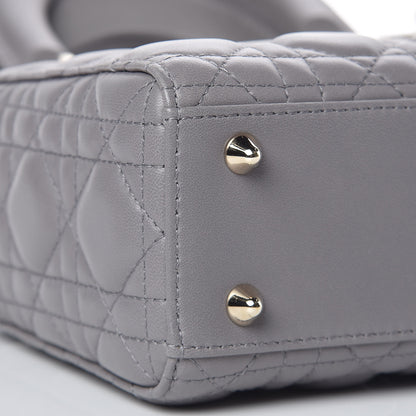 Christian Dior Lambskin Cannage Small Lucky Badges My Lady Dior Grey 8 of 10