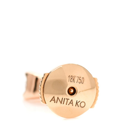 Anita Ko 18K Rose Gold Diamond Pear Stud Earrings 4 of 6