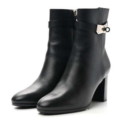 Hermes Calfskin Saint Germain Ankle Boots 37 Black 3 of 8
