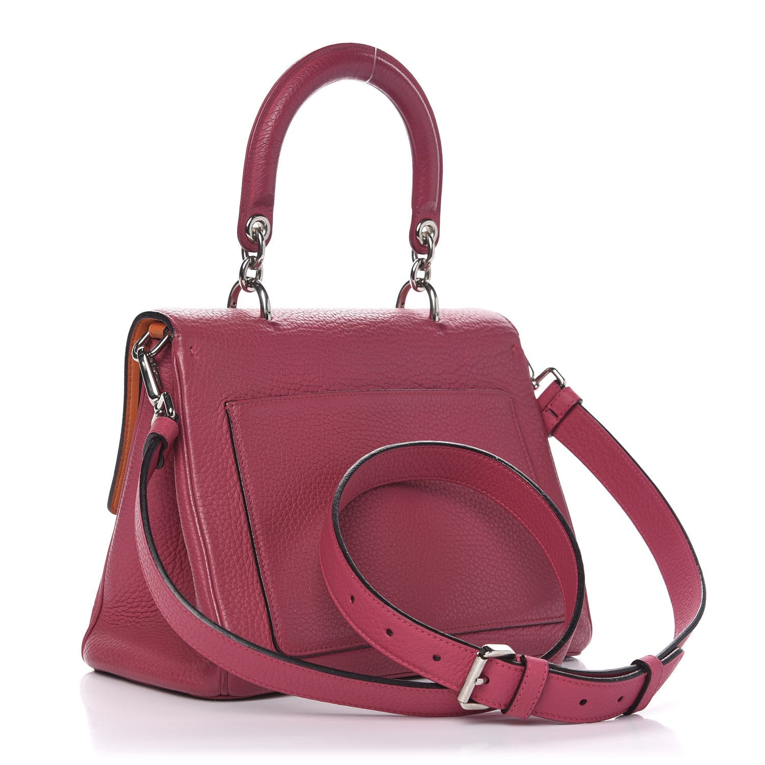 Christian Dior Bullcalf Small Be Dior Flap Fraise Tangerine 4 of 17