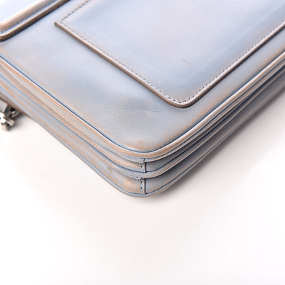 Prada Vitello Vintage Metal Closure Shoulder Bag Light Blue 15 of 18