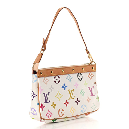 Louis Vuitton Monogram Multicolor Pochette Accessories White 2 of 8